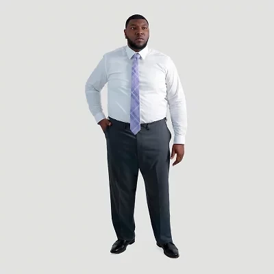 Haggar JMH Mens Classic Fit Big and Tall Dress Flat Front Pant