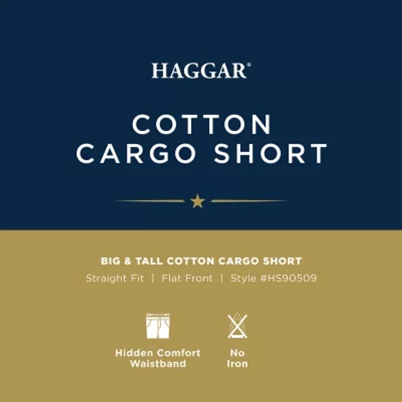 Haggar Mens 10 1/2" Big and Tall Cargo Short