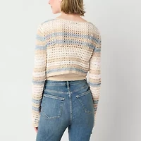 Arizona Womens Long Sleeve Sweater Set Juniors
