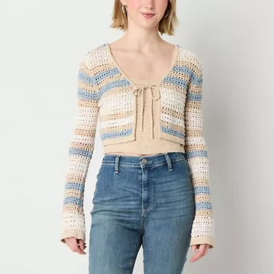 Arizona Womens Long Sleeve Sweater Set Juniors