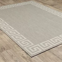 Covington Home Pamplona Greek Key Border Indoor Outdoor Rectangular Area Rug
