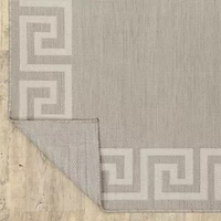 Covington Home Pamplona Greek Key Border Indoor Outdoor Rectangular Area Rug
