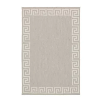 Covington Home Pamplona Greek Key Border Indoor Outdoor Rectangular Area Rug
