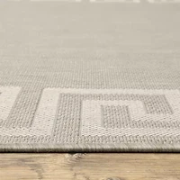 Covington Home Pamplona Greek Key Border Indoor Outdoor Rectangular Area Rug