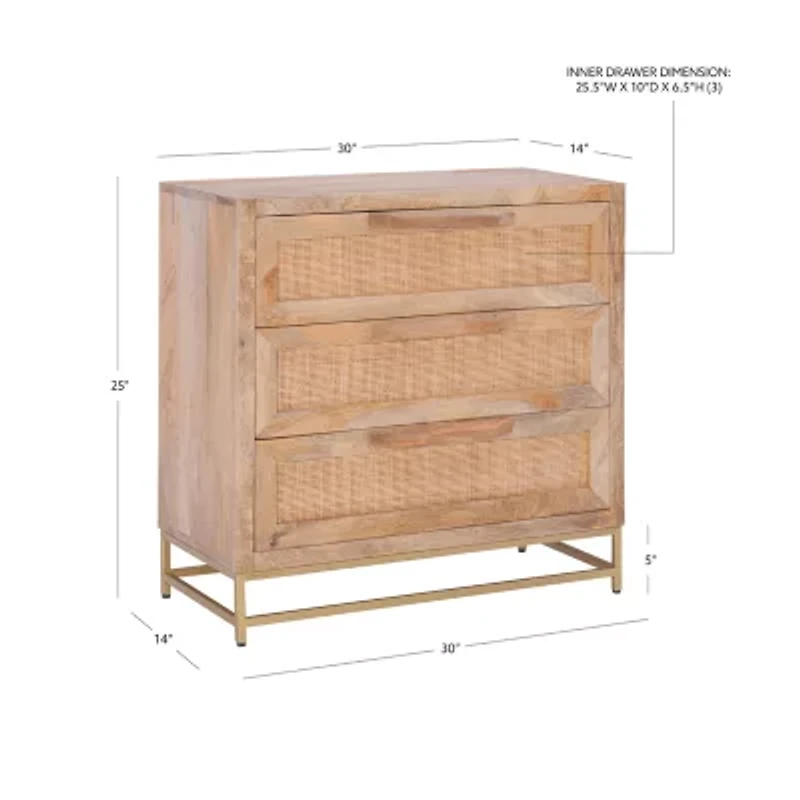 Videra Bedroom Collection 3-Drawer Chest