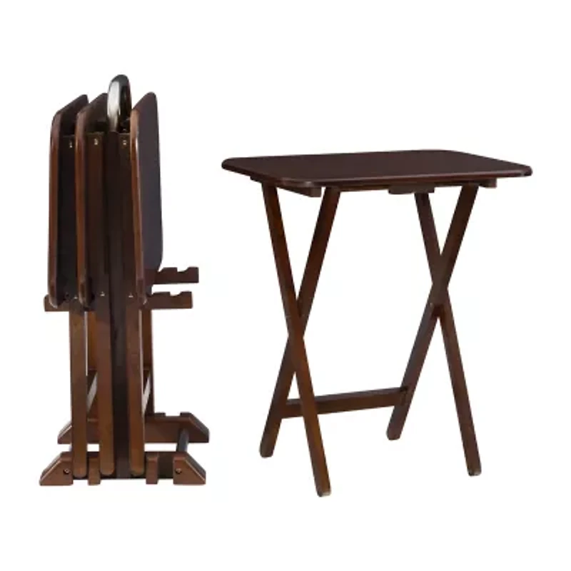 Lacarpe 4-pc. TV Tray Table with Stand