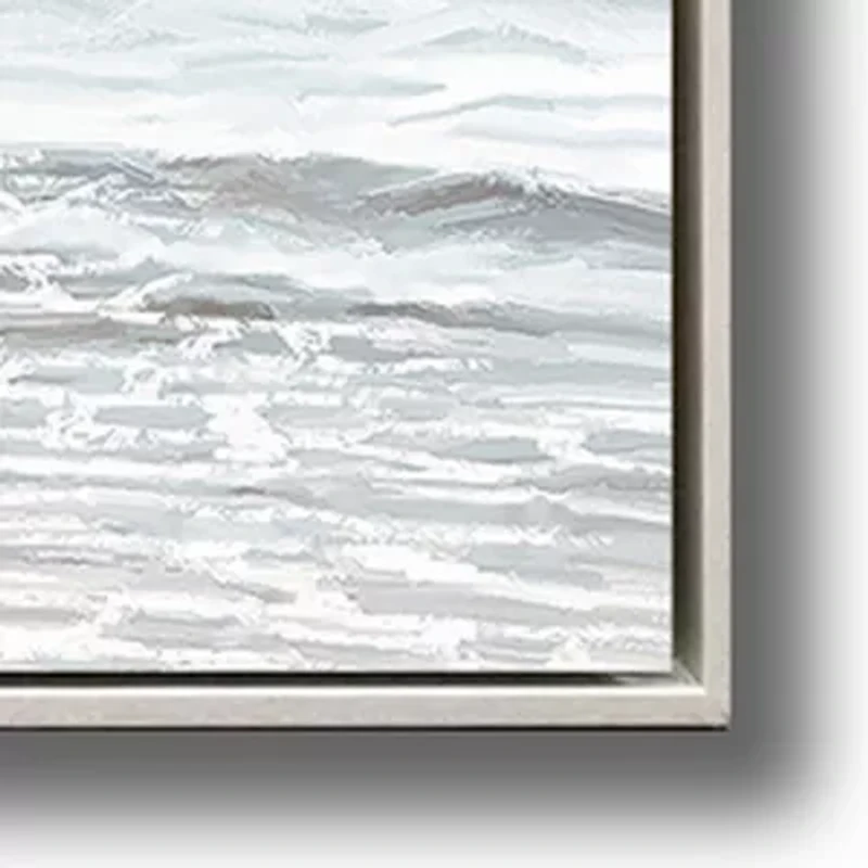 Streamline Art Shoreline Beach House Framed Canvas Art