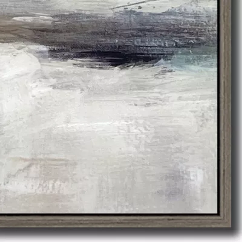 Streamline Art Ocean Reflections I Framed Canvas Art