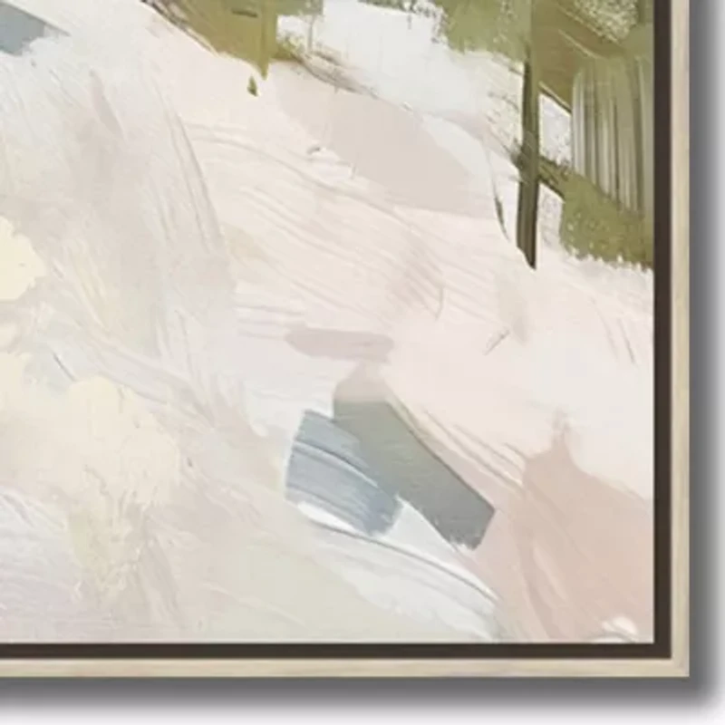 Streamline Art Seaside Cottages I Framed Canvas Art