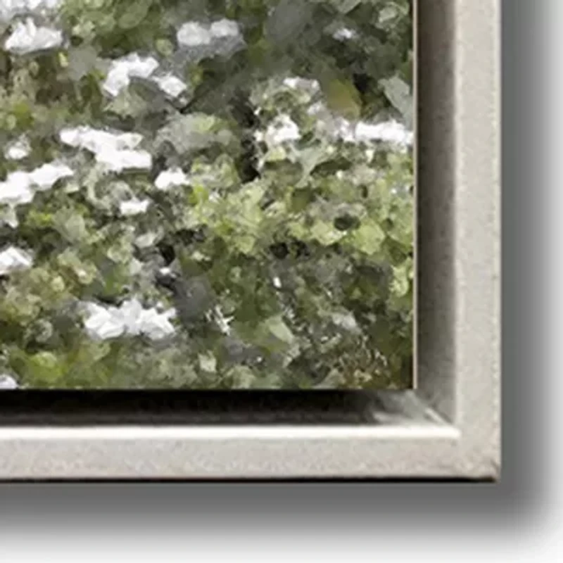 Streamline Art Flower Field Pathway Framed Canvas Art