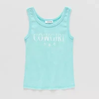 Eyeshadow Big Kid Girls Scoop Neck Sleeveless Tank Top