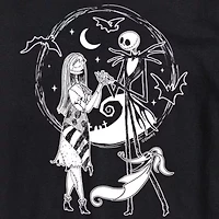 Mens Crew Neck Short Sleeve Regular Fit Nightmare Before Christmas Big and Tall Graphic T-Shirt