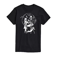Mens Crew Neck Short Sleeve Regular Fit Nightmare Before Christmas Big and Tall Graphic T-Shirt