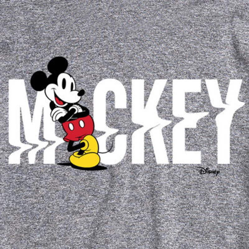 Mens Crew Neck Short Sleeve Regular Fit Mickey Mouse Big and Tall Graphic T-Shirt
