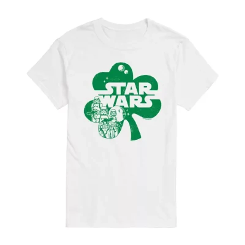 Mens Crew Neck Short Sleeve Regular Fit Star Wars Big and Tall Graphic T-Shirt
