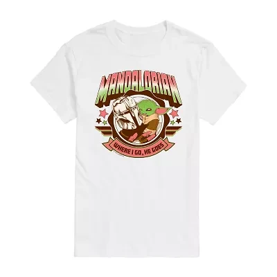 Mandalorian Mens Crew Neck Short Sleeve Regular Fit Star Wars Big and Tall Graphic T-Shirt