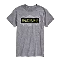 Mens Crew Neck Short Sleeve Regular Fit Beetlejuice Big and Tall Graphic T-Shirt