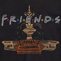 Mens Crew Neck Short Sleeve Regular Fit Friends Big and Tall Graphic T-Shirt