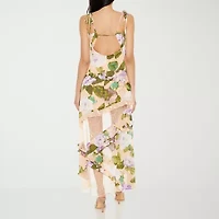 Forever 21 Womens Sleeveless Floral Midi Juniors Slip Dress