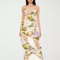 Forever 21 Womens Sleeveless Floral Midi Juniors Slip Dress