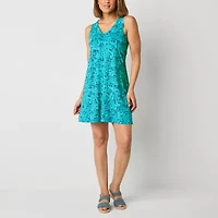 St. John's Bay Womens Tall Sleeveless Midi Swing Dresses