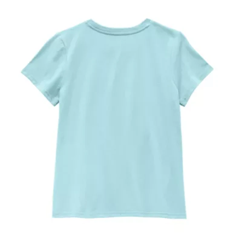 Little & Big Kid Girls Round Neck Short Sleeve Regular Fit Squishmallows Graphic T-Shirt