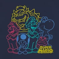 Little & Big Kid Boys Crew Neck Short Sleeve Regular Fit Super Mario Graphic T-Shirt