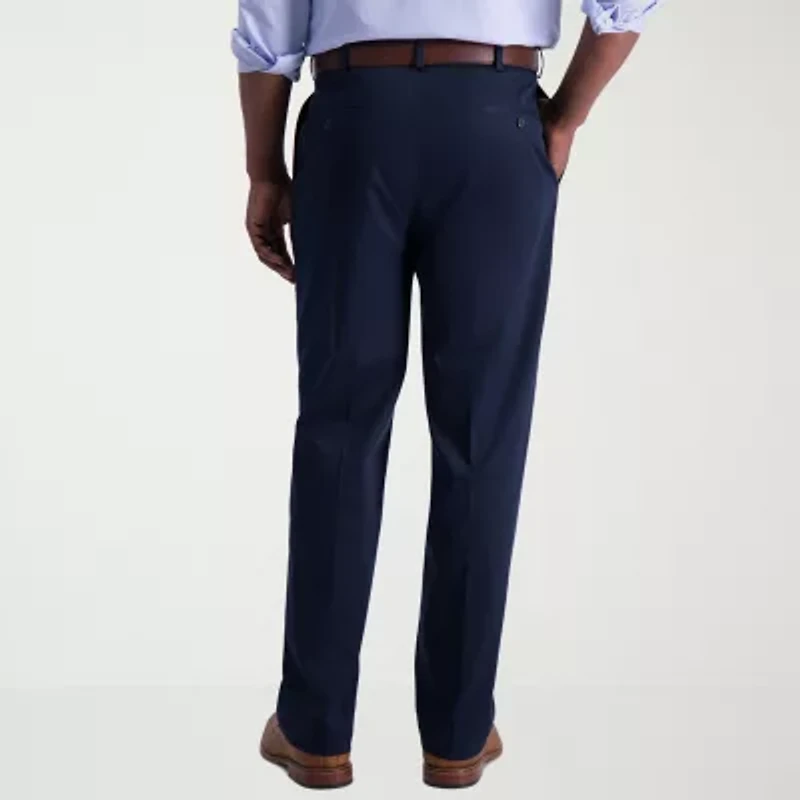 Haggar Iron Free Premium Khaki Mens Classic Fit Pleated Pant