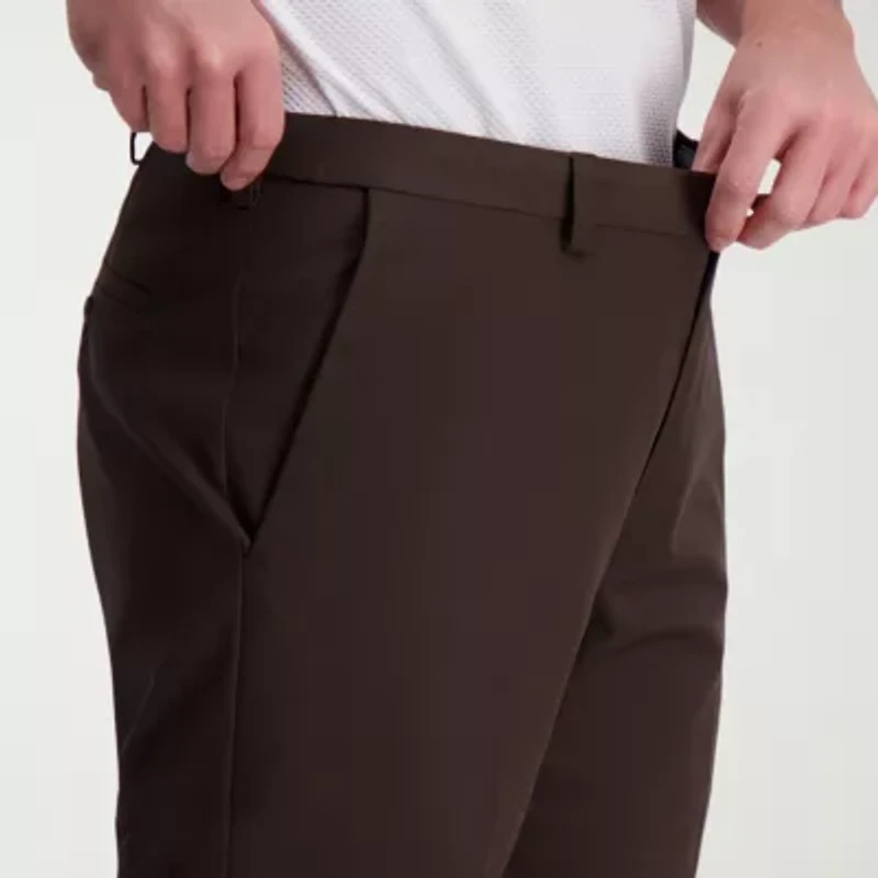 Haggar Cool Right Performance Flex Mens Classic Fit Flat Front Pant