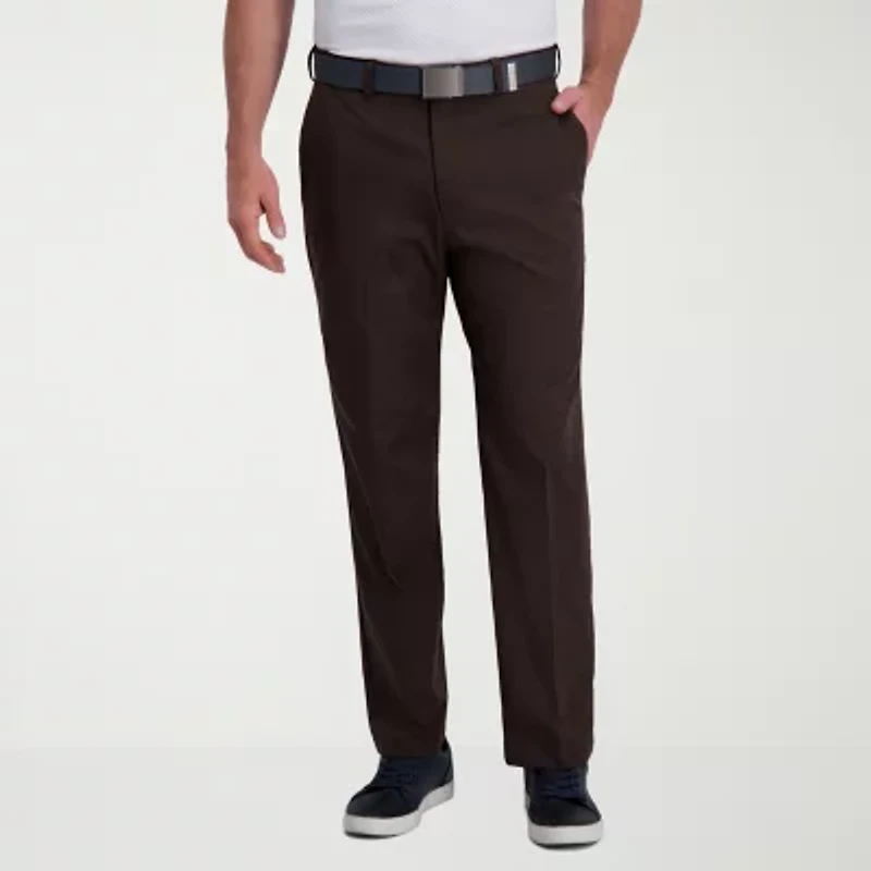 Haggar Cool Right Performance Flex Mens Classic Fit Flat Front Pant