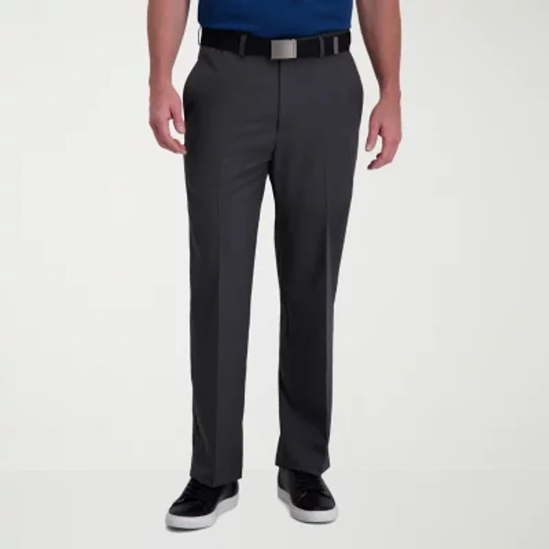 Haggar Cool Right Performance Flex Mens Classic Fit Flat Front Pant