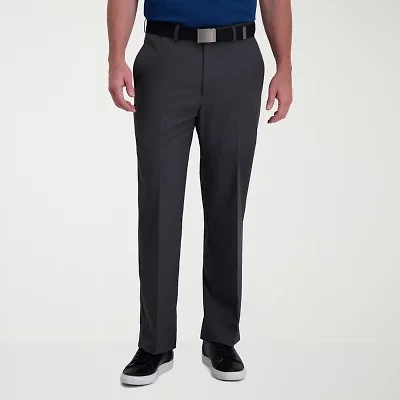 Haggar Cool Right Performance Flex Mens Classic Fit Flat Front Pant