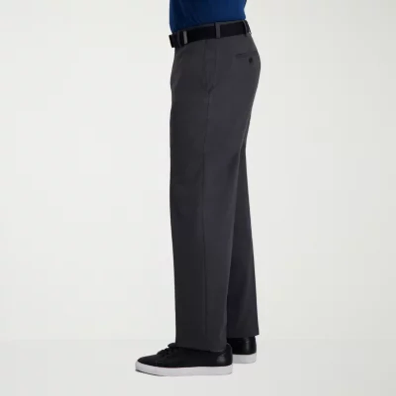 Haggar Cool Right Performance Flex Mens Classic Fit Flat Front Pant