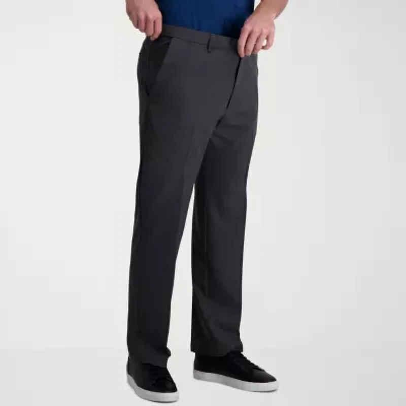 Haggar Cool Right Performance Flex Mens Classic Fit Flat Front Pant