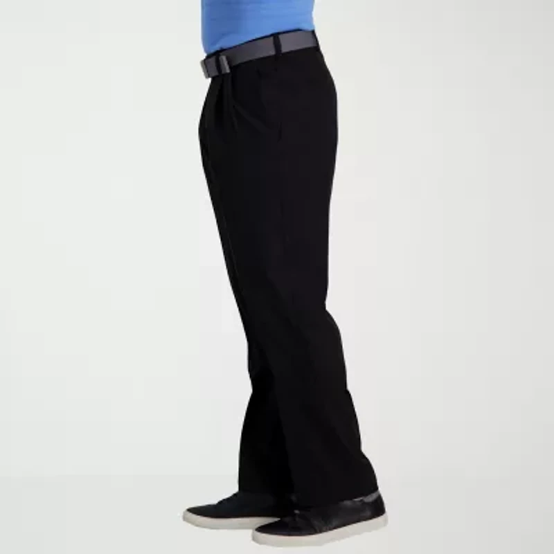 Haggar Cool Right Performance Flex Mens Classic Fit Pleated Pant