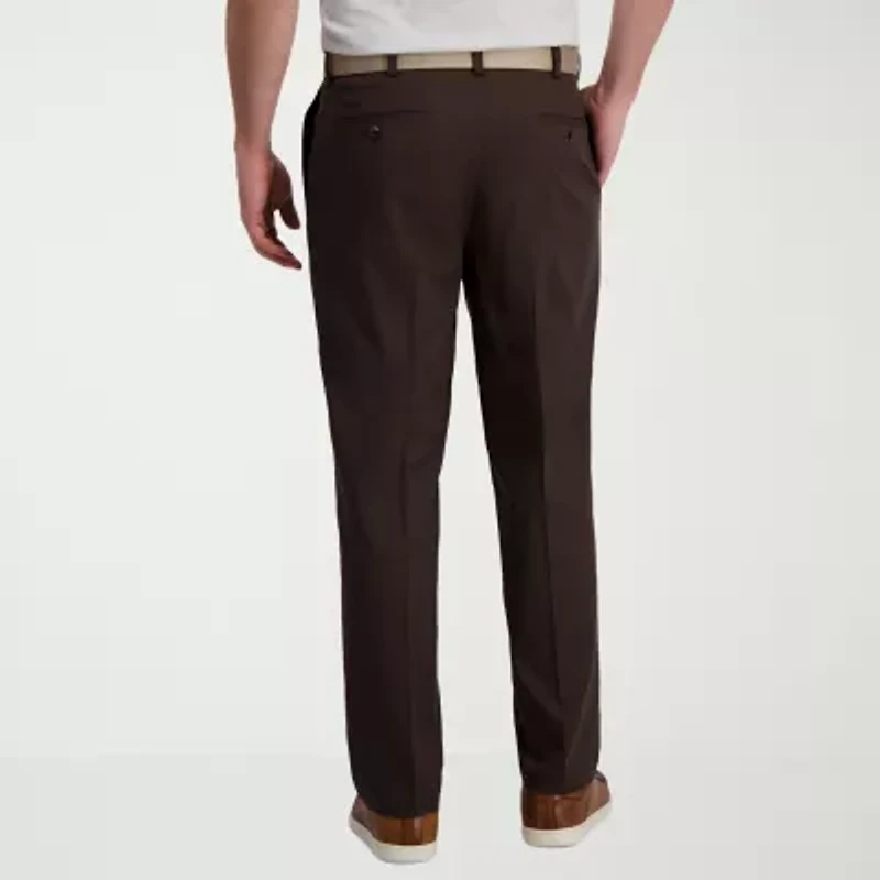 Haggar Cool Right Performance Flex Mens Classic Fit Pleated Pant