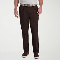 Haggar Cool Right Performance Flex Mens Classic Fit Pleated Pant
