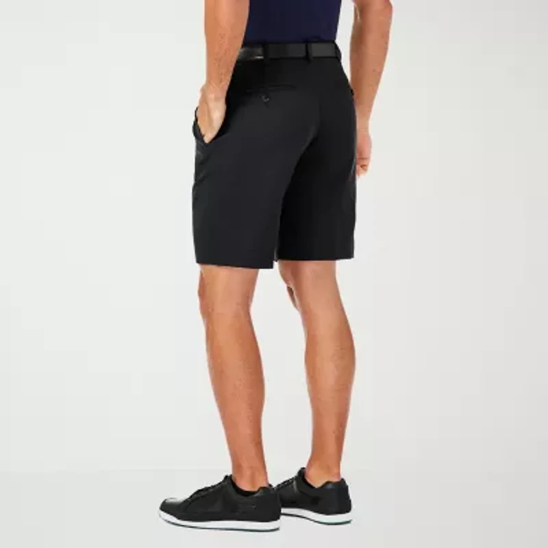 Haggar Cool 18 Pro Pleated Mens 9 1/2" Stretch Fabric Moisture Wicking Quick Dry Chino Short