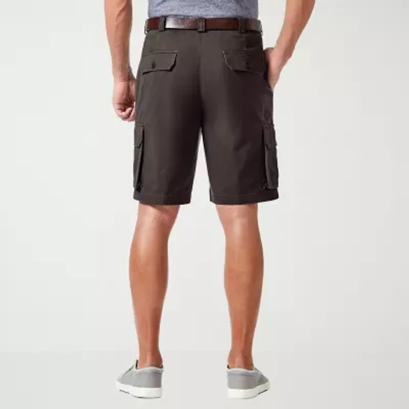 Haggar Stretch Comfort Cargo Tech Mens 10" Fabric Short