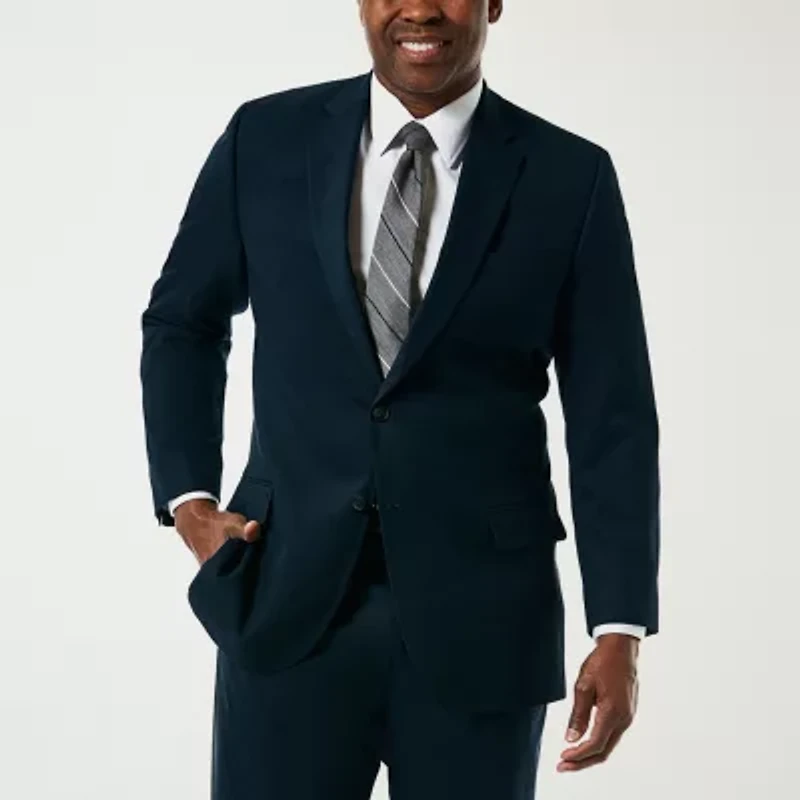 Haggar JMH Premium Stretch Sharkskin Mens Fabric Classic Fit Big and Tall Suit Jacket