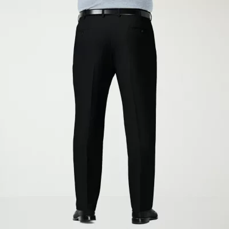 Haggar Premium Comfort Expandable Waist Mens Classic Fit Big and Tall Dress Flat Front Pant