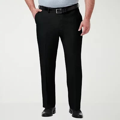 Haggar Premium Comfort Expandable Waist Mens Regular Fit Big and Tall Flat Front Pant
