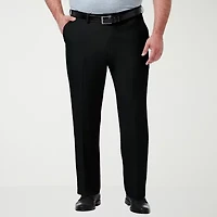 Haggar Premium Comfort Expandable Waist Mens Classic Fit Big and Tall Dress Flat Front Pant