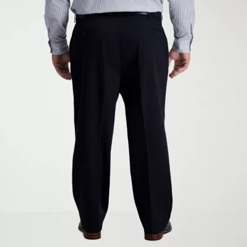 Haggar Iron Free Premium Khaki Mens Classic Fit Big and Tall Flat Front Pant