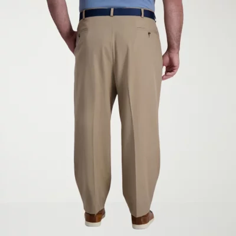 Haggar Cool Right Performance Flex Mens Classic Fit Big and Tall Pleated Pant