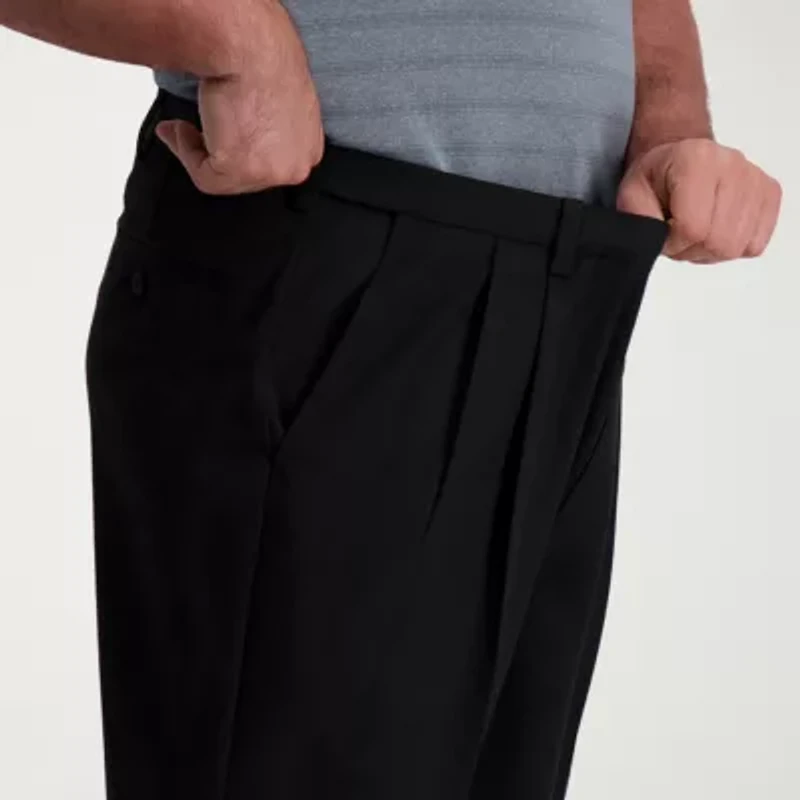 Haggar Cool Right Performance Flex Mens Classic Fit Big Pleated Pant