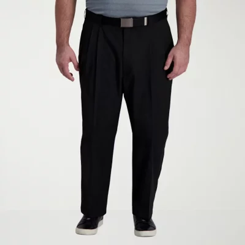 Haggar Cool Right Performance Flex Mens Classic Fit Big Pleated Pant