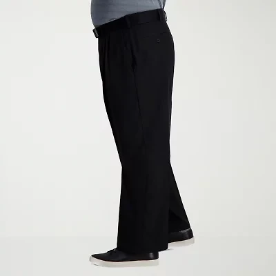 Haggar Cool Right Performance Flex Mens Classic Fit Big and Tall Pleated Pant