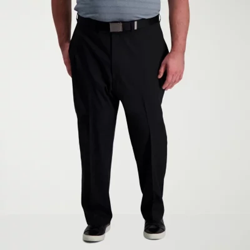 Haggar Cool Right Performance Flex Mens Classic Fit Big Flat Front Pant