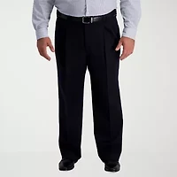 Haggar Iron Free Premium Khaki Mens Classic Fit Big and Tall Pleated Pant